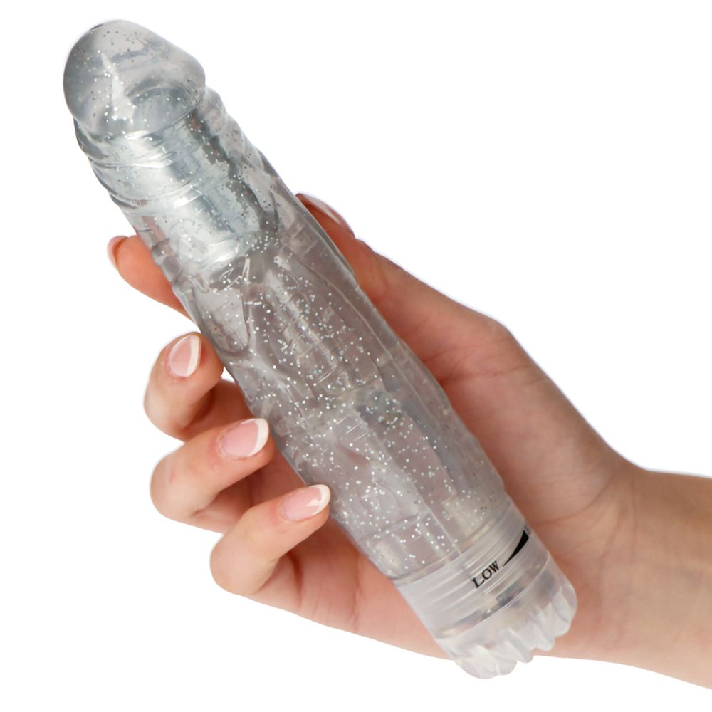 Vibrador realista Crushy Glitter 19 cm