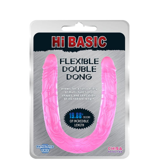 Consolador doble flexible rosa