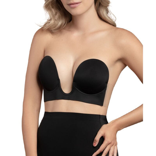 Reggiseno bye senza cuciture a u - nero taglia b