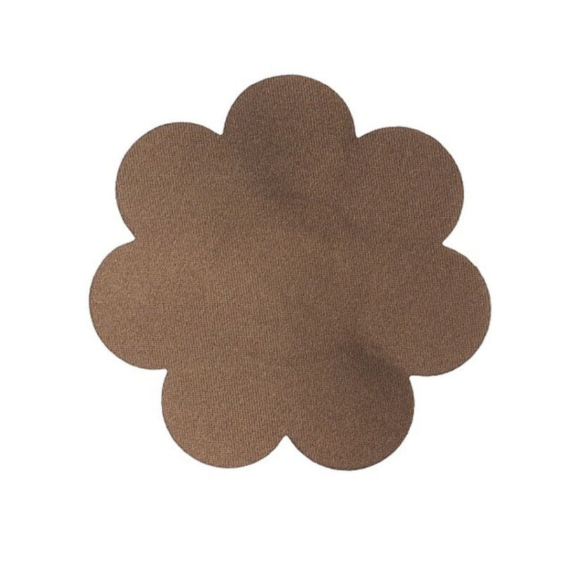 Sottopiede alza seno reggiseno bye + 3 coppia copri copri nippli in raso - marrone scuro misura fh