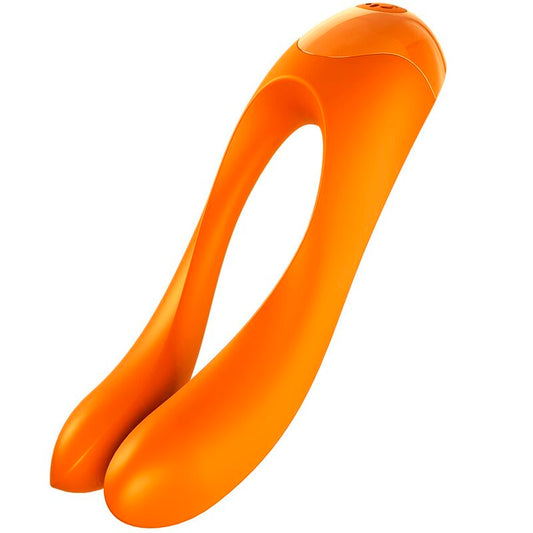 Vibratore clitoride Satisfyer Candy cane arancione