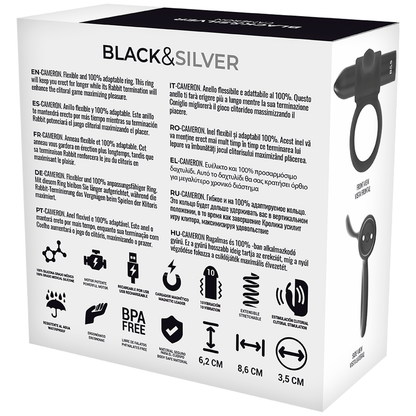 Black&silver - orologio cockring con telecomando cameronme