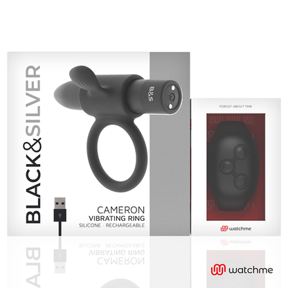 Black&silver - orologio cockring con telecomando cameronme