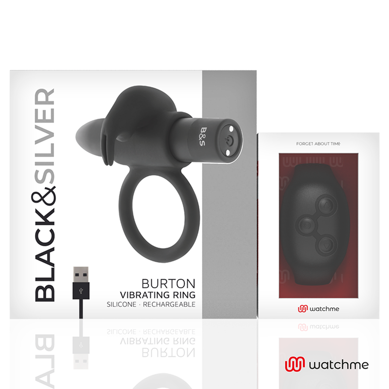 Black&silver - orologio cockring con telecomando burtonme