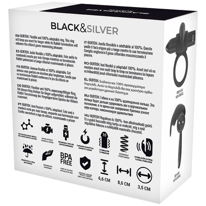 Black&silver - orologio cockring con telecomando burtonme
