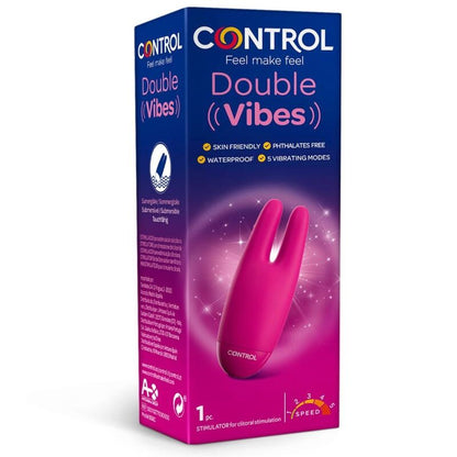 Vibratore clitoride Control double vibrations fucsia
