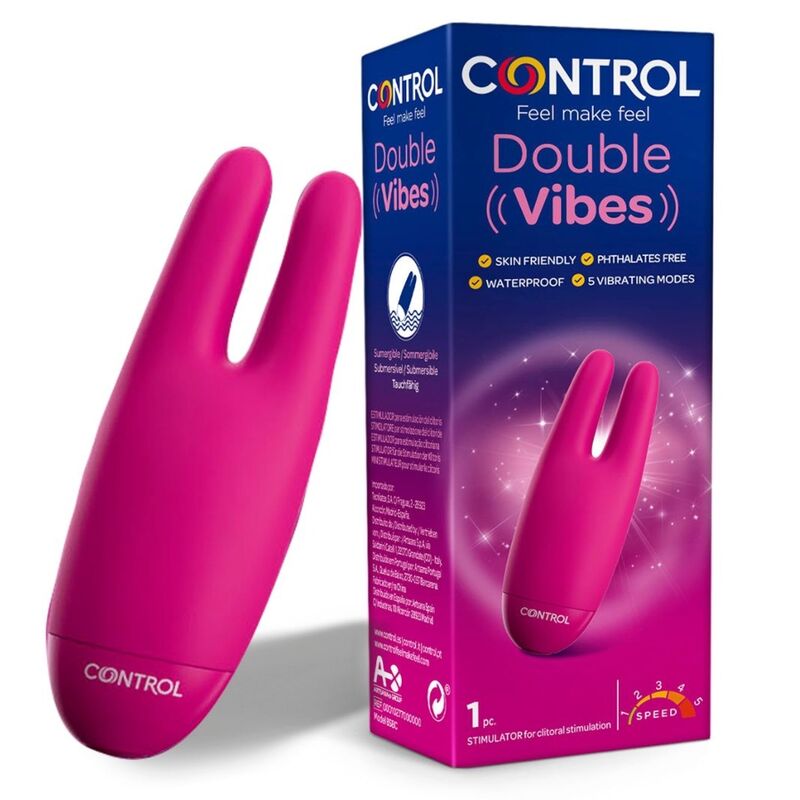 Vibratore clitoride Control double vibrations fucsia