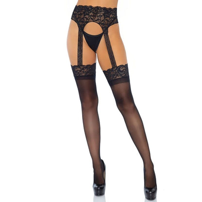 Leg avenue medias con liguero opacas talla unica