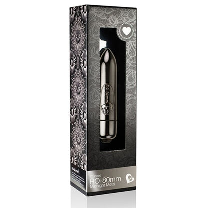 Proiettile vibrante rocks-off ro-80mm metallo di mezzanotte