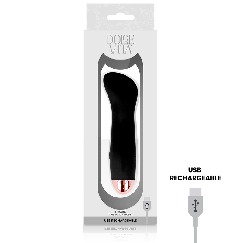 Vibratore ricaricabile dolce vita one black 10 velocità