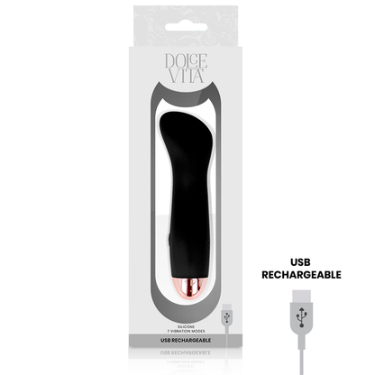 Vibratore ricaricabile dolce vita one black 10 velocità