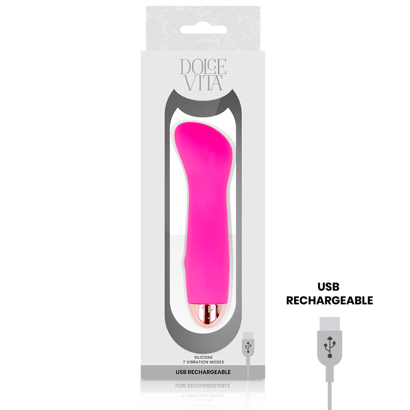 Vibratore ricaricabile dolce vita one rosa 7 velocità
