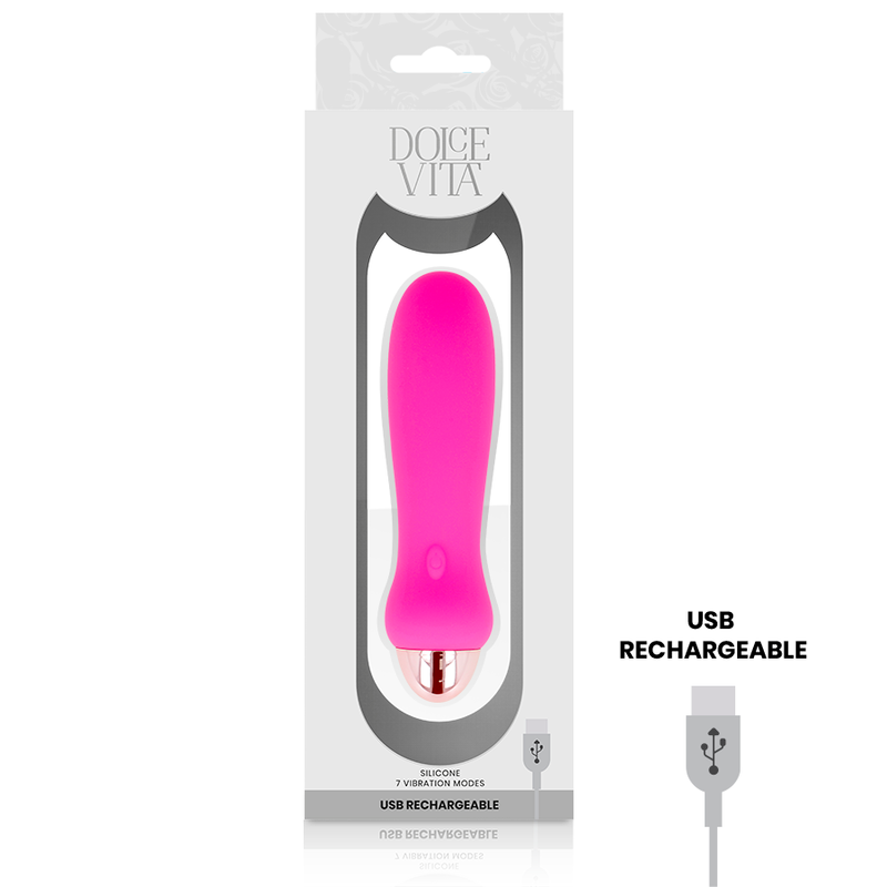 Vibratore ricaricabile dolce vita cinque rosa 7 velocità