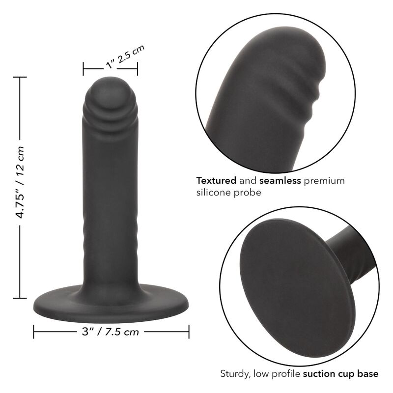 Dildo Calexotics boundless 12 cm nero con rilievi