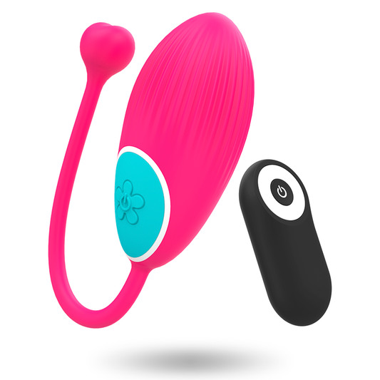 Ovetto vibrante - Happy loky ocian rosa/turchese con telecomando