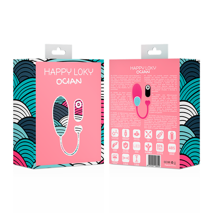 Ovetto vibrante - Happy loky ocian rosa/turchese con telecomando