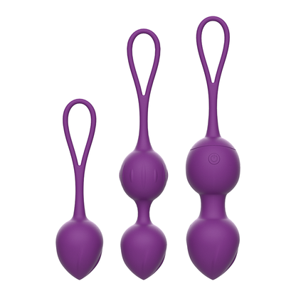 Palline vaginali Rewolution rewobeads vibranti con telecomando e tecnologia watchme Viola