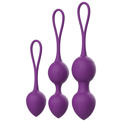 Palline vaginali Rewolution rewobeads vibranti con telecomando e tecnologia watchme Viola