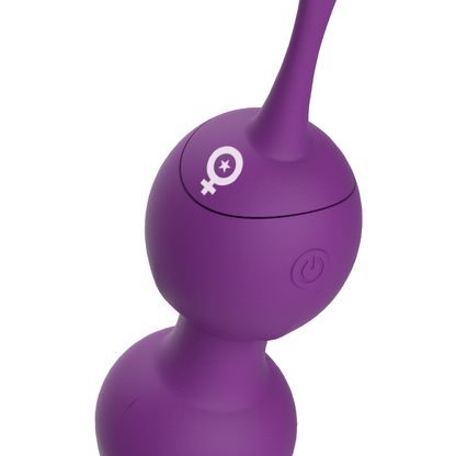 Palline vaginali Rewolution rewobeads vibranti con telecomando e tecnologia watchme Viola