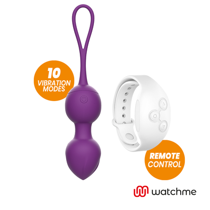 Palline vaginali Rewolution rewobeads vibranti con telecomando e tecnologia watchme Viola