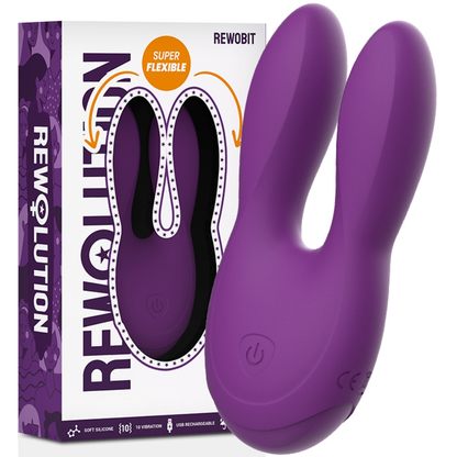 Vibratore clitoride Rewolution Rewobit flessibile viola
