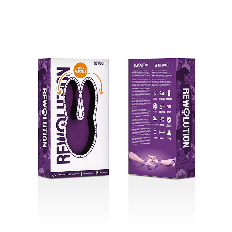 Vibratore clitoride Rewolution Rewobit flessibile viola
