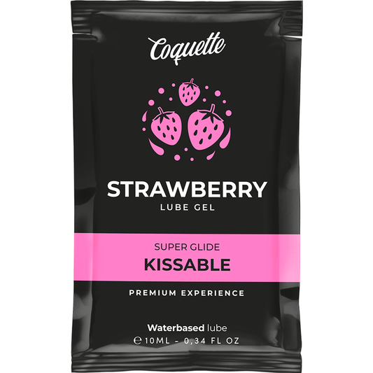 Gel lubrificante alla fragola baciabile all''acqua coquette 10 ml