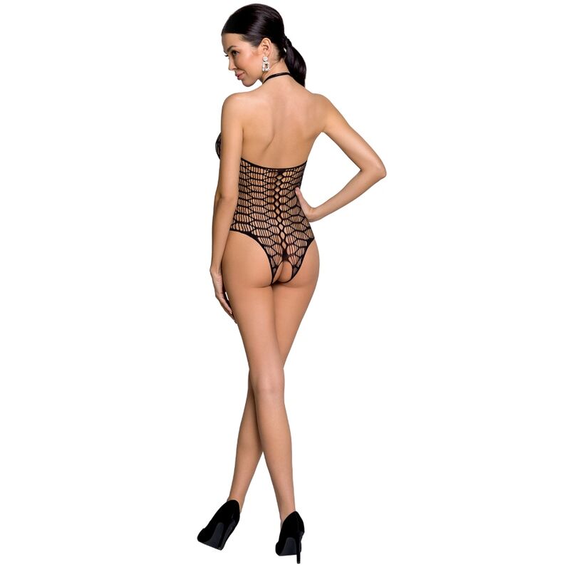 Passion woman bs087 bodystocking - nero taglia unica