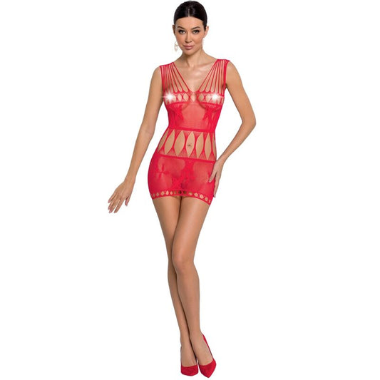 Bodystocking passion woman bs090 - rosso taglia unica