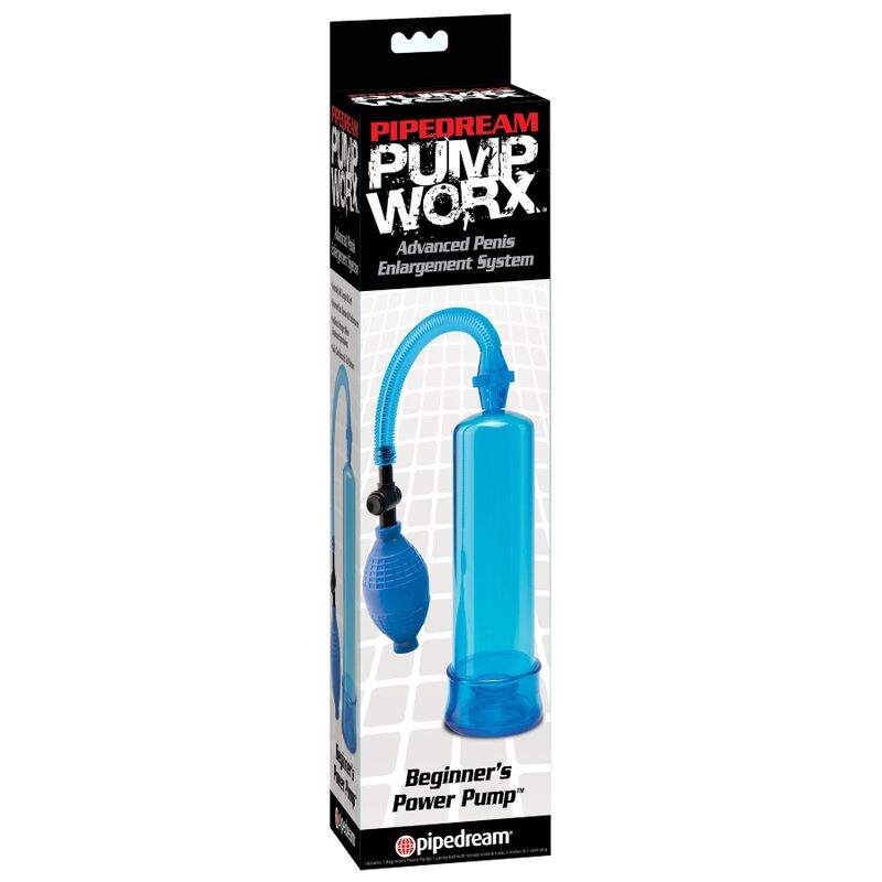 Pompe per il pene Piperdream Pump worx Beginners power blu