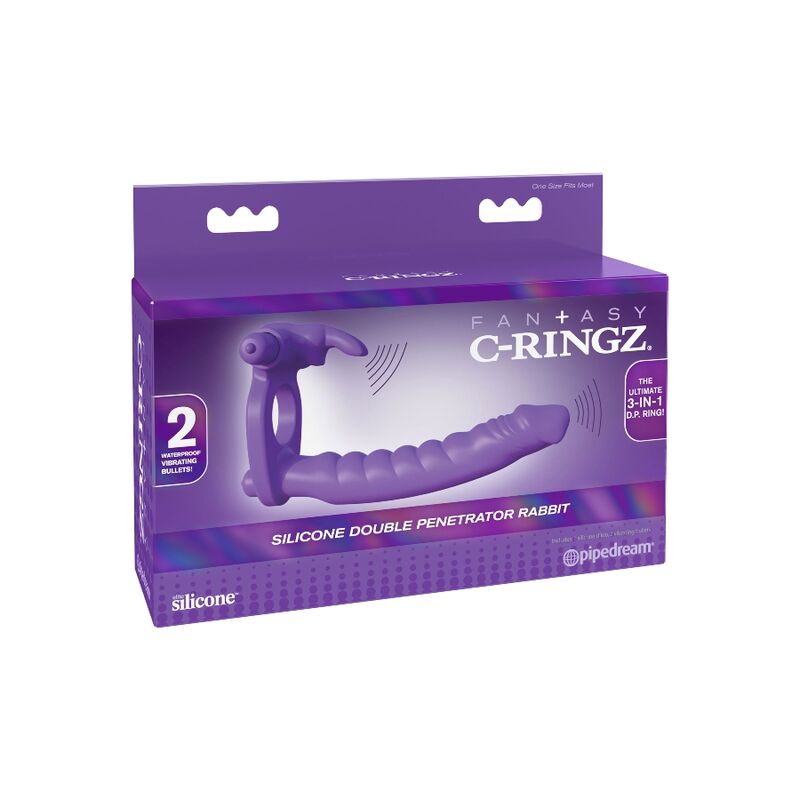 Fantasy C-Ringz Silicone Double Penetrator Rabbit
