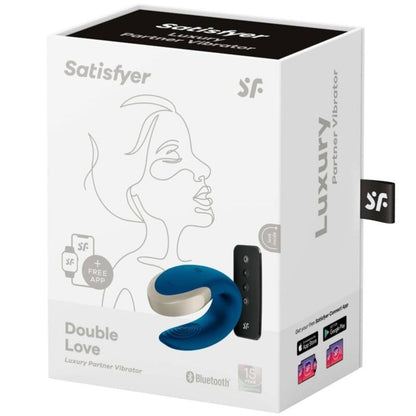 Vibratore telecomandato - Satisfyer double love luxury partner blu