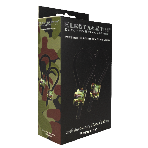 Anneau Pénien Electrastim Prestige ElectraLoops avec Crochets Réglables Noir/Camouflage