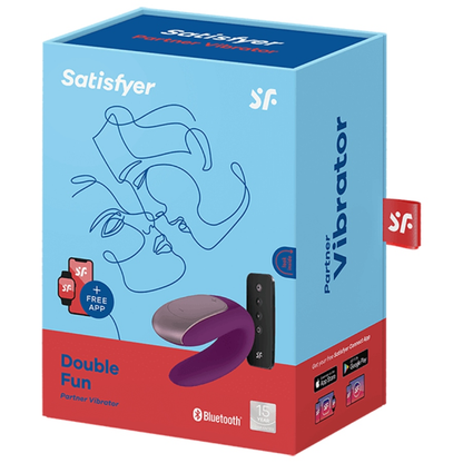 Vibratore telecomndato - Satisfyer Double fun viola