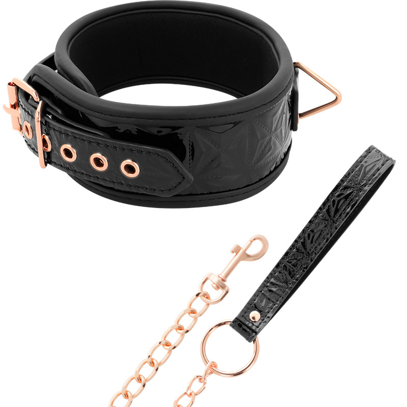 Begme black edition premium collare in pelle vegana