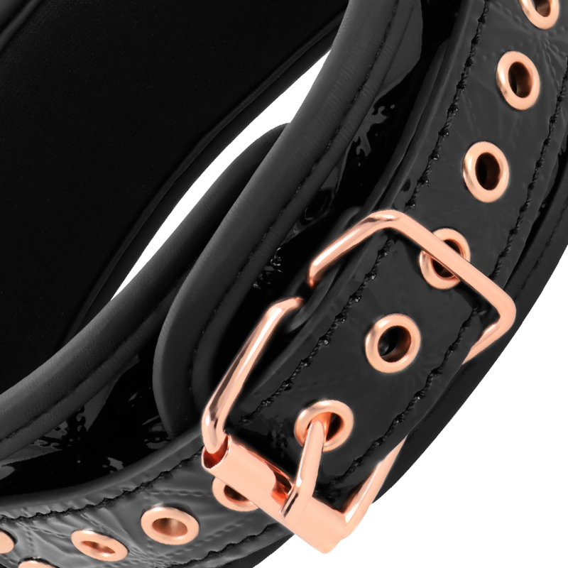 Begme black edition premium collare in pelle vegana