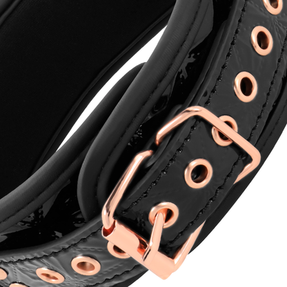 Begme black edition premium collare in pelle vegana