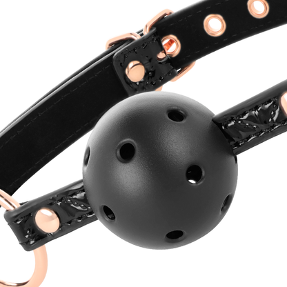 Begme black edition ball gag vegan in pelle