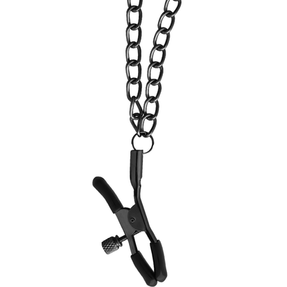Collana begme red edition con catene e capezzoli