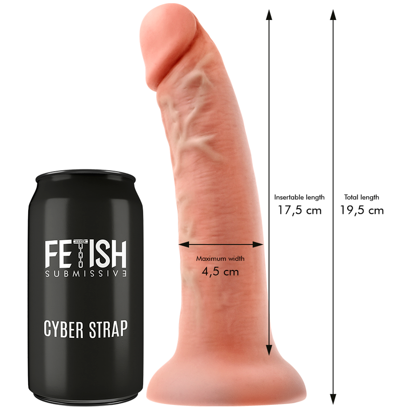Strap-on dildo Fetish Submissive Cyber strap con orologio watchme e vibrazione M