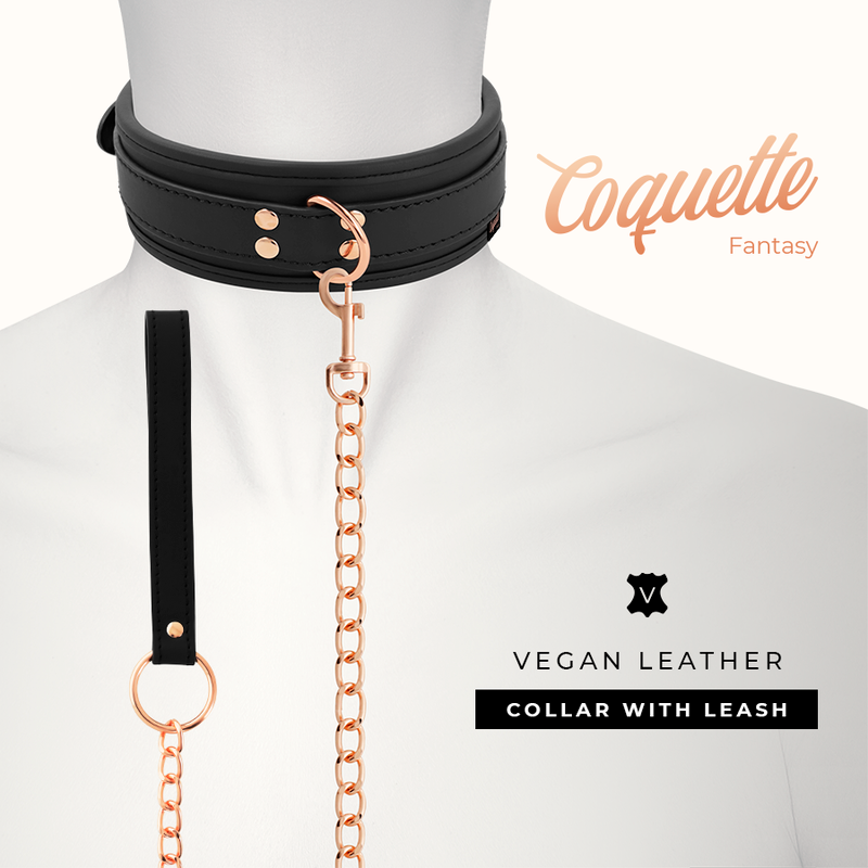 Coquette fantasy vegan leather collar