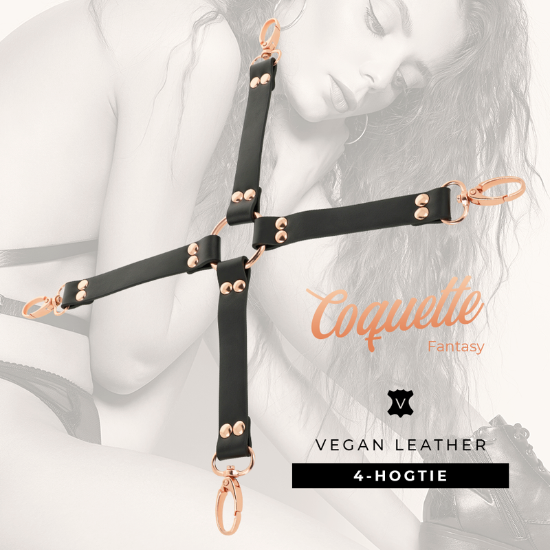 Coquette fantasy vegan leather hog tie