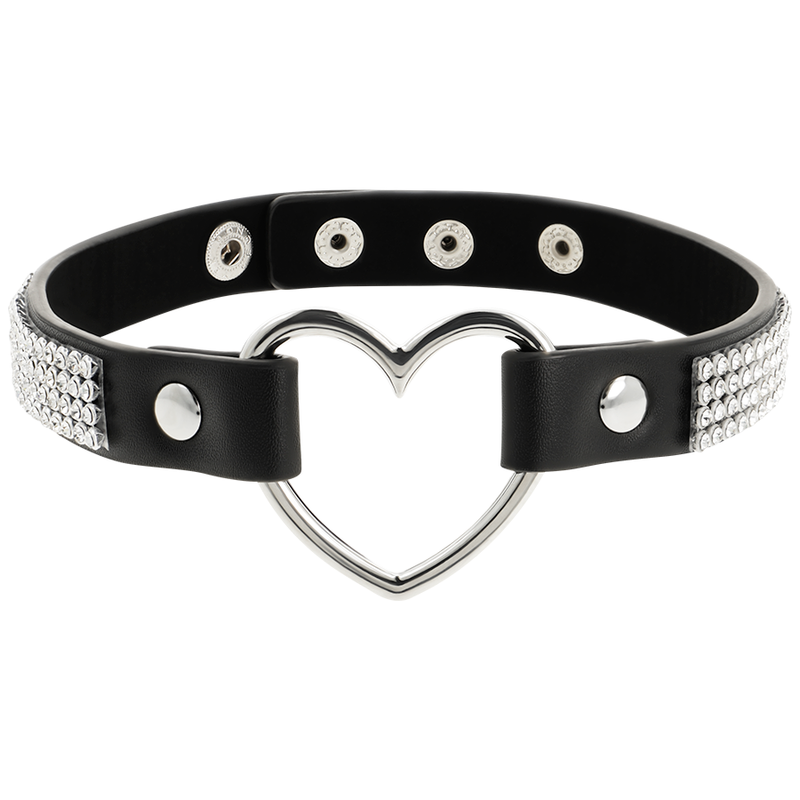 Coquette hand crafted choker vegan leather  - heart