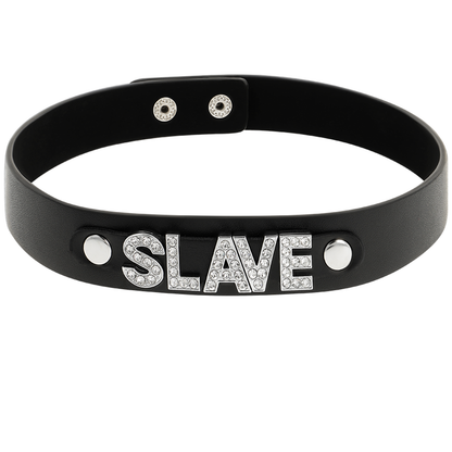 Coquette hand crafted choker vegan leather  - slave