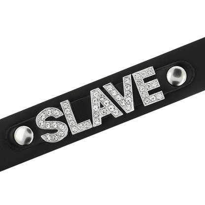 Coquette hand crafted choker vegan leather  - slave