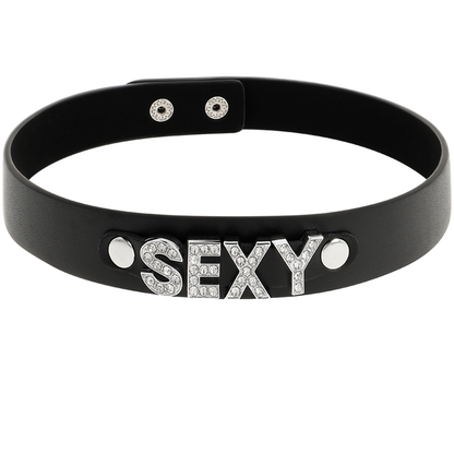 Coquette hand crafted choker vegan leather  - sexy