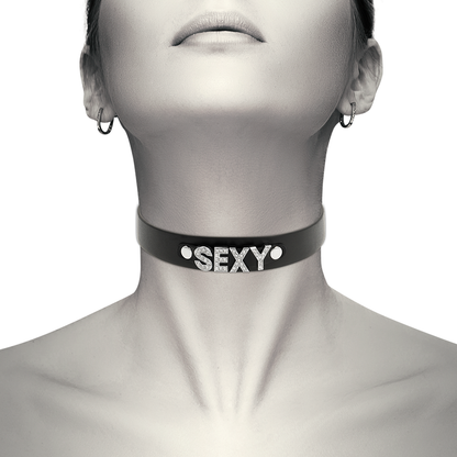 Coquette hand crafted choker vegan leather  - sexy