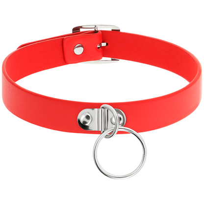 Coquette hand crafted choker fetish - red