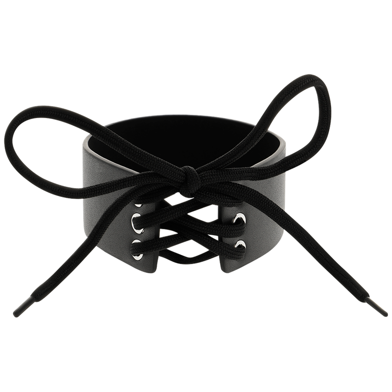 Coquette choker artisanal en cuir végétalien