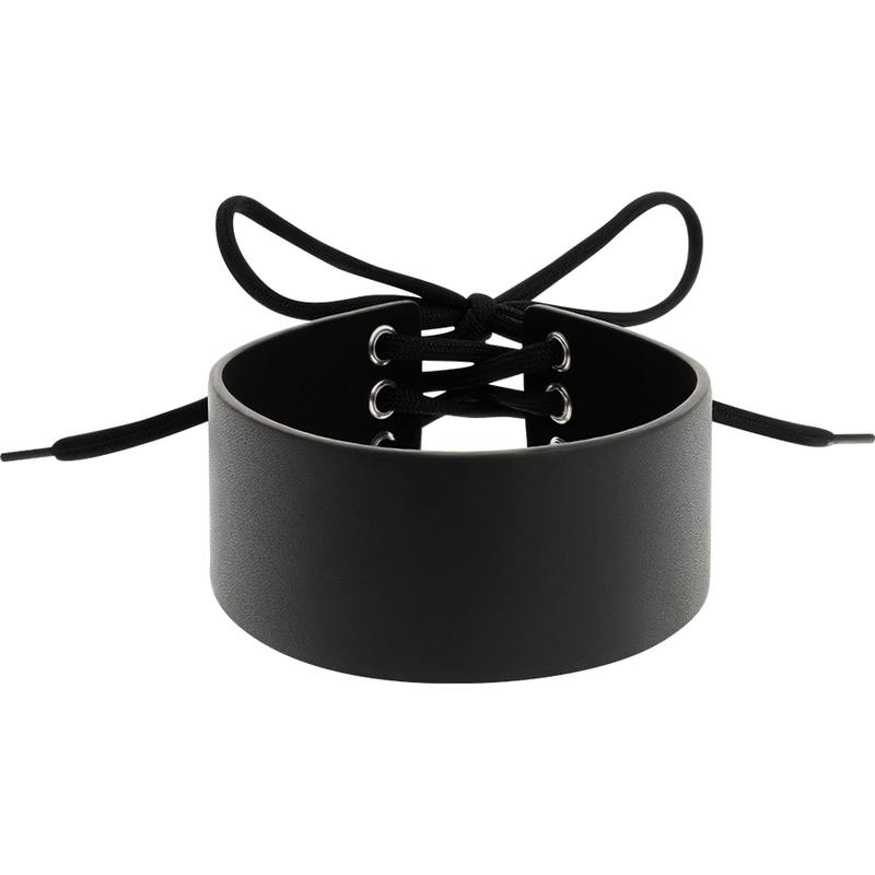Coquette choker artisanal en cuir végétalien